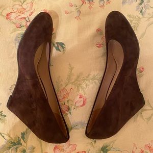 Via Spiga Brown Suede Wedges